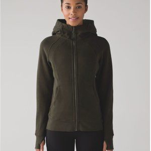 Scuba Hoodie *Light Cotton Fleece- Dark Olive